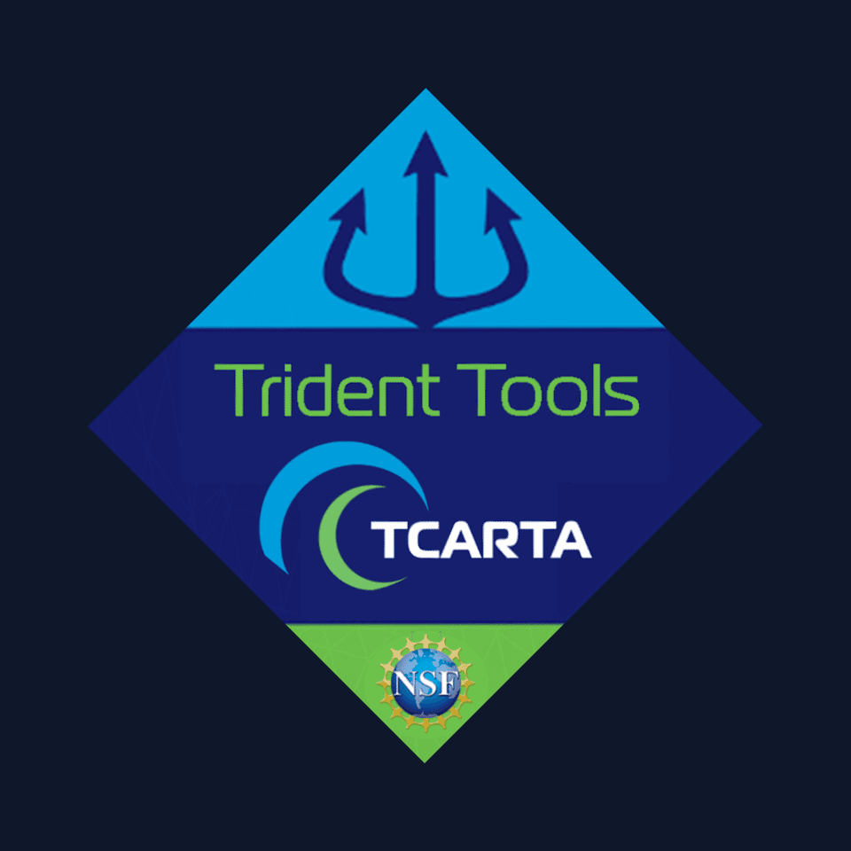 Trident tools by TCarta and NSF logo