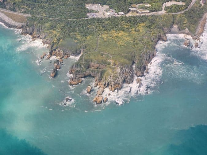 Aerial view of Punakaiki, New Zealand. (Image courtesy: Noah Edelson)